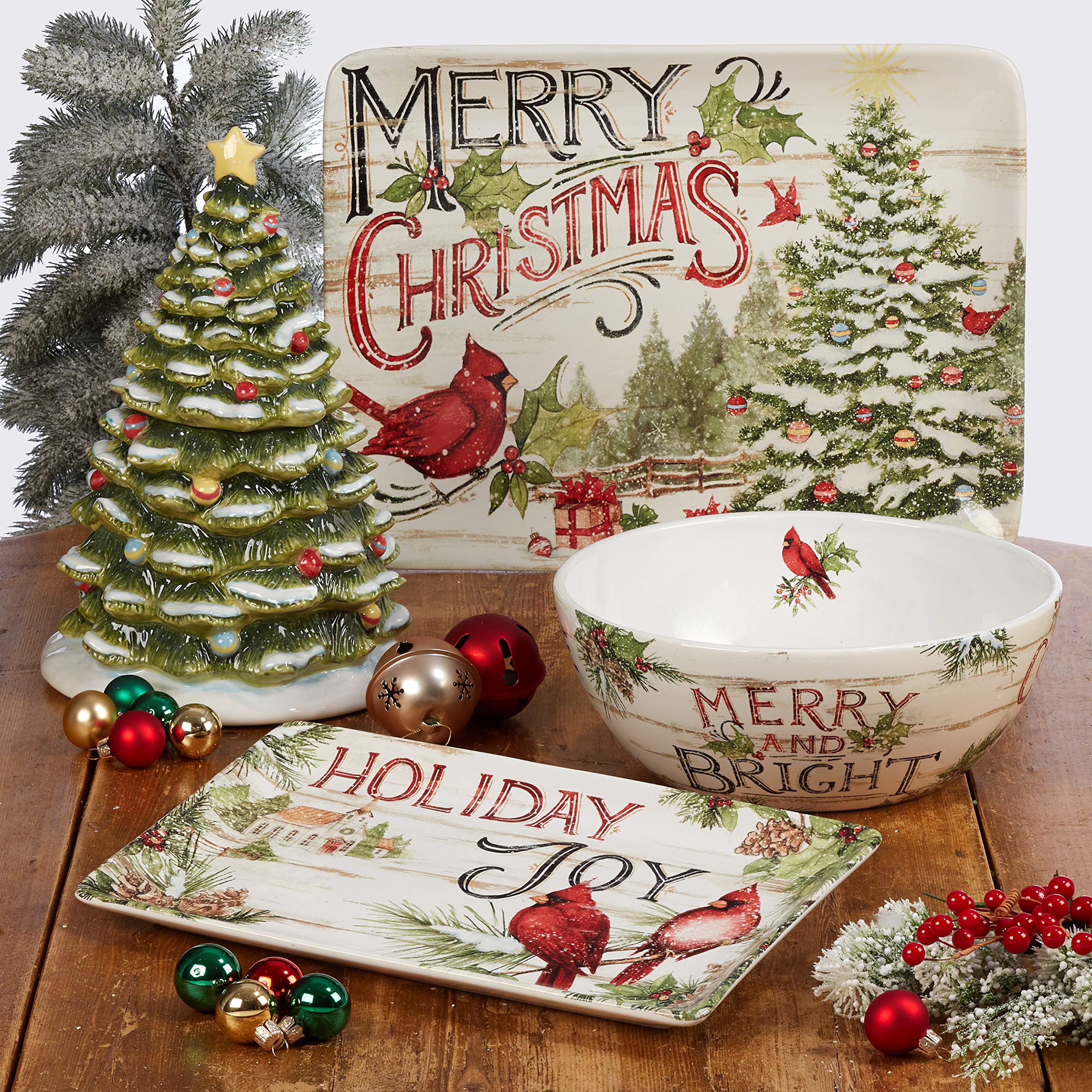 Amazon.com: Evergreen Christmas Tree Cookie Jar – 64oz Ceramic